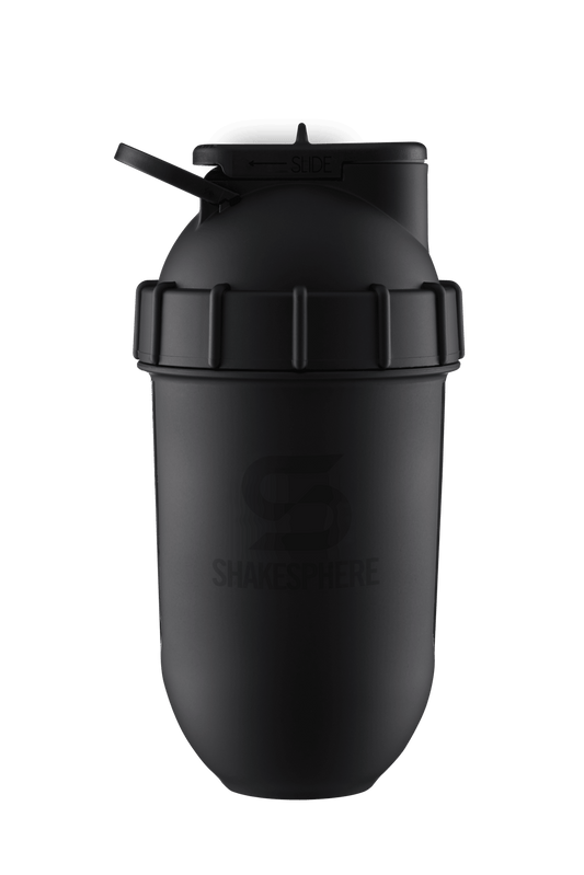 Shaker Bottle 700 ml "Tumbler View" - Matte Black black logo